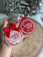 Load image into Gallery viewer, Santa Stop here Baubles (small)