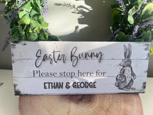 Load image into Gallery viewer, Easter Bunny Stop Here sign Foam Board