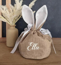 Load image into Gallery viewer, Jute Bunny Ear Bag