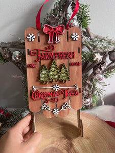SAMPLE: Christmas tree sleigh