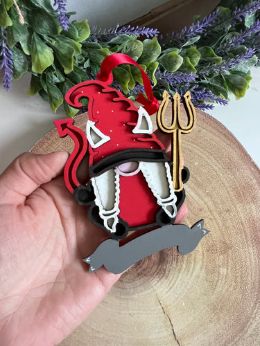SAMPLE: Personalised Devil Gnome decoration