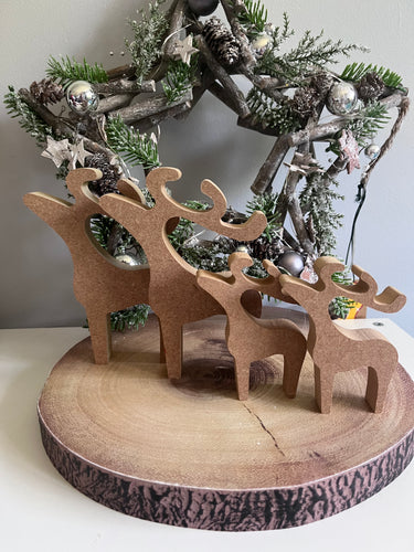 SAMPLE Free Standing Reindeer Family (TO BE PAINTED)