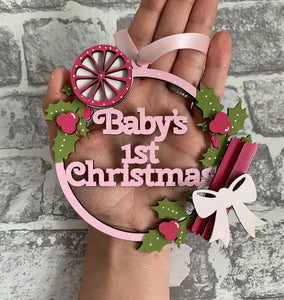 SALE Personalised Baby’s first Christmas bauble