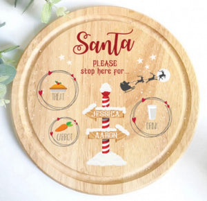 Christmas sign post Christmas Eve board