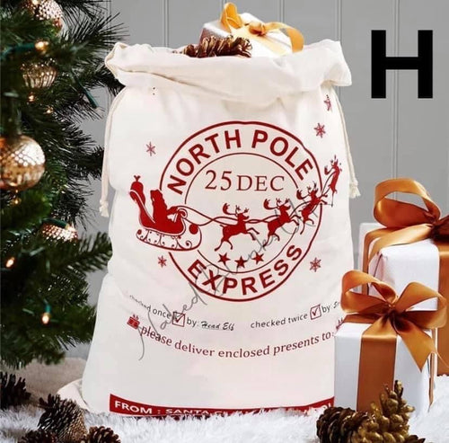 Santa Sacks - North Pole Express design - sale -