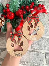 Load image into Gallery viewer, Cut out Paw print Baubles