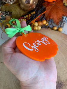 SALE: Acrylic Personalised pumpkin