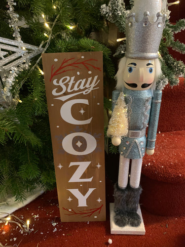 Christmas wooden Block - Stay cosy