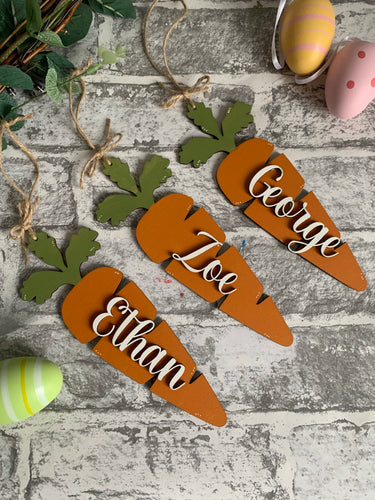 Personalised Carrot decorations