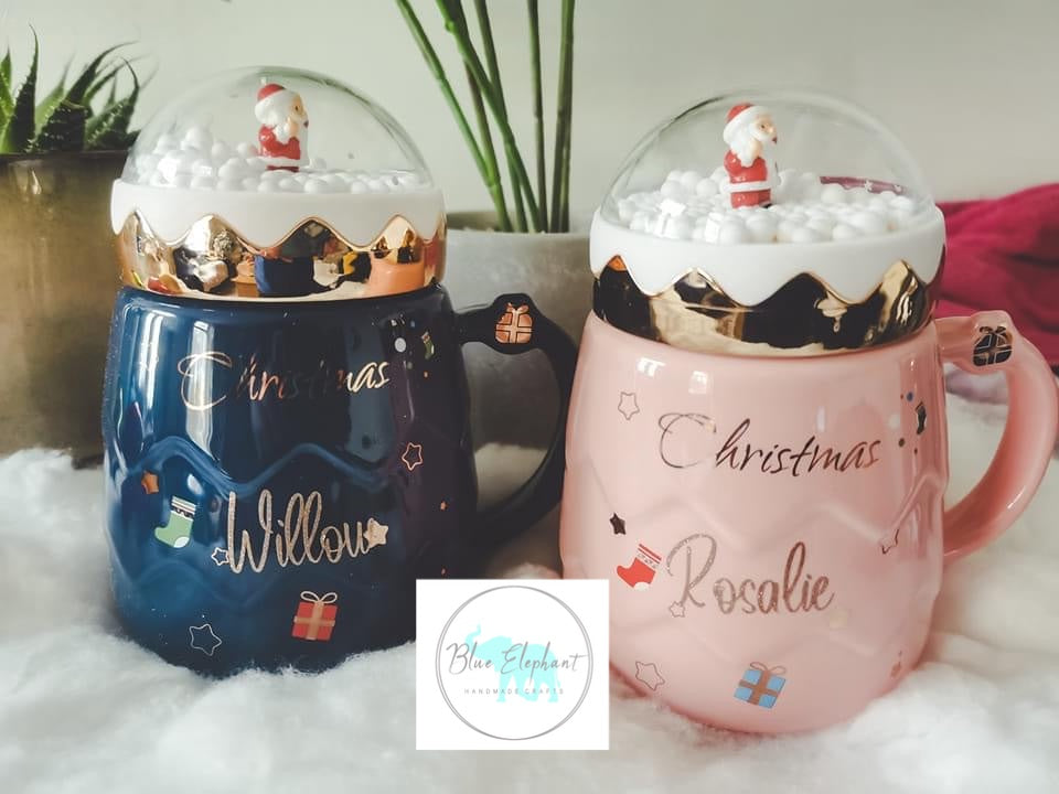 Christmas snow globe mugs - Ready to dispatch if order on own (allow 7 days)