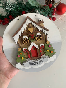 SAMPLE Gingerbread house plaque - SMALLER SIZE