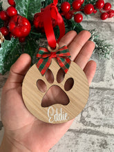 Load image into Gallery viewer, Cut out Paw print Baubles